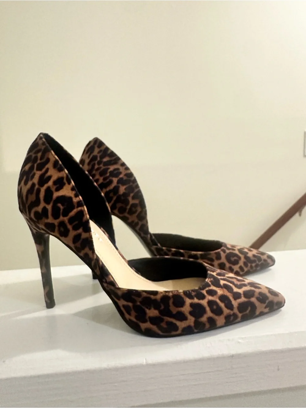 🐆 Marc Fisher Leopard Print D’Orsay Stiletto Pumps | Size 6